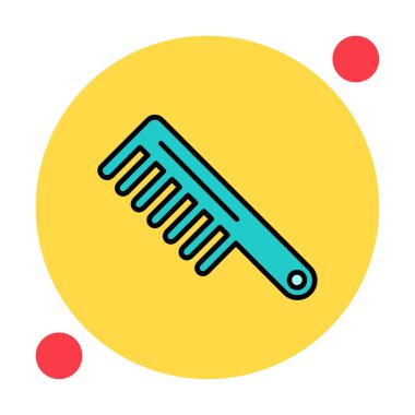 saç tarak ikonu vektör illüstrasyonu 