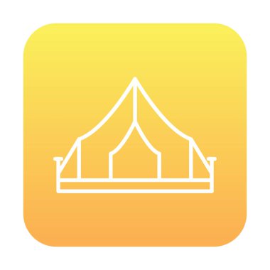 kamp çadırı ikonu vektör illüstrasyonu