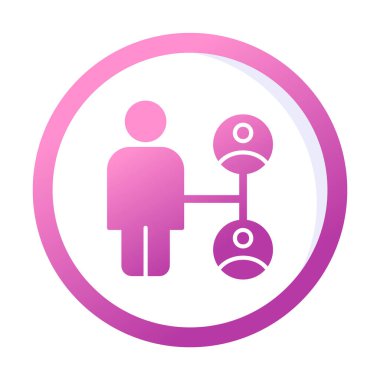 Takım yönetimi kavramının iş dünyası simgesi, vektör illüstrasyonu