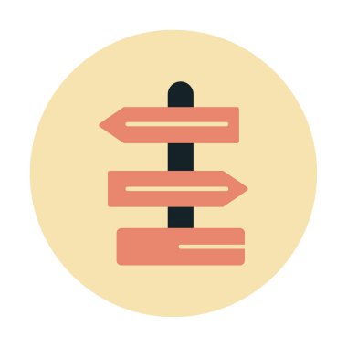 Yön işareti. Web simgesi basit tasarım 