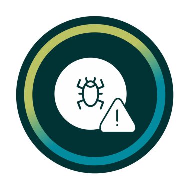 CD virüs ikon vektör illüstrasyonu