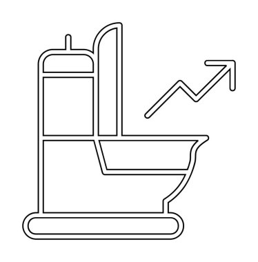 Ok simgesi vektör illüstrasyonlu idrar 