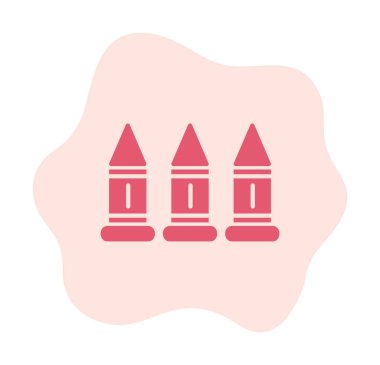 Askeri silah mermileri vektör ikonu. Sembol, logo çizimi. Vektör grafikleri 