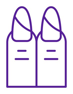 iki çivi web simgesi, vektör illüstrasyonu 