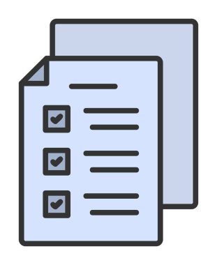 Sınav simgesi vektör illüstrasyonu 