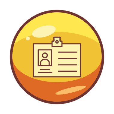 Üyelik Kartı simgesinin vektör illüstrasyonu