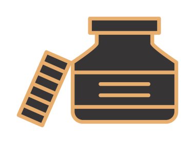 Mürekkep kavanozu simgesinin vektör çizimi 