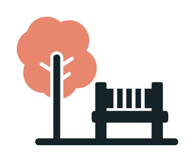 Yedek vektör renk simgesine sahip park 