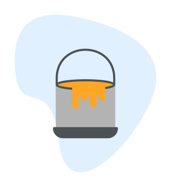 Boya kovası simge vektör çizim