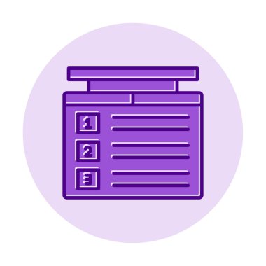 Puan tahtası web simgesi, vektör illüstrasyonu 