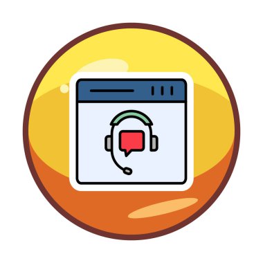 Modern Çevrimiçi Online Destekleyici element tasarımının vektör illüstrasyonu                            