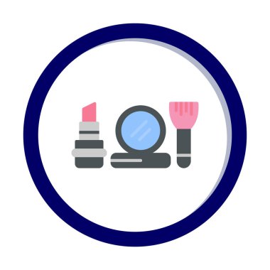 Makyaj araçları web simgesi, vektör illüstrasyonu