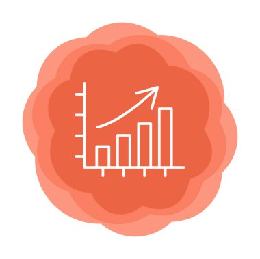 büyüyen grafik, bar grafiği vektör çizimi