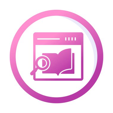 Basit Araştırma Kitabı simgesi, vektör illüstrasyonu