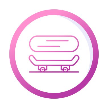 Basit kaykay simgesi, vektör illüstrasyonu