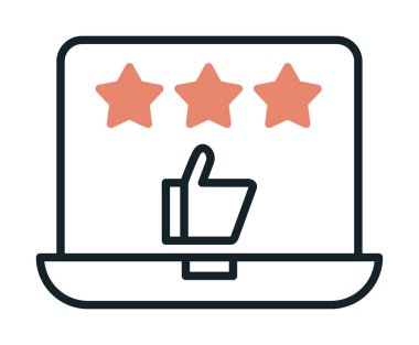 Geri besleme vektörü glifin düz simgesi. İyi İnceleme konsepti                    