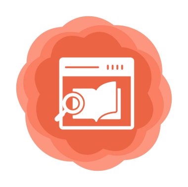 Basit Araştırma Kitabı simgesi, vektör illüstrasyonu