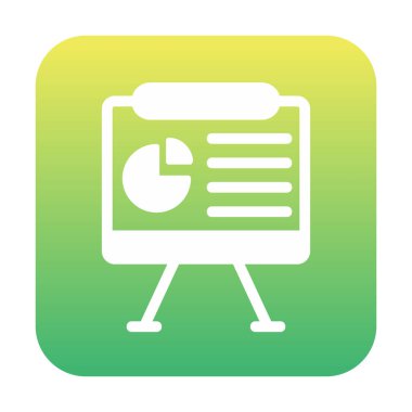 Sunum tahtası simgesi, vektör illüstrasyonu   