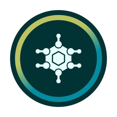 Basit Nanoteknoloji simgesi, vektör illüstrasyonu