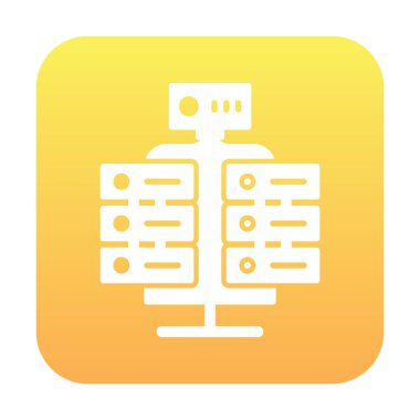 Ağ sunucu simgesinin vektör illüstrasyon tasarımı