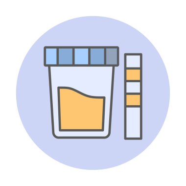 İdrar Test Ağı simgesi, vektör illüstrasyonu