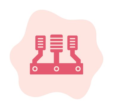 Araba Hızlandırıcı düz simgesi, vektör illüstrasyonu 