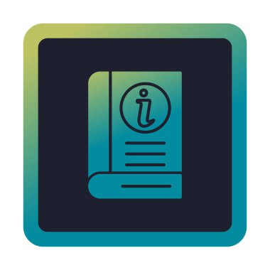 Bilgi Defteri simgesi. dosya simgesi. vektör illüstrasyonu