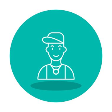 Hip Hop Man ikon vektör illüstrasyonu