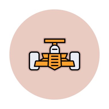 Yarış arabası simgesinin vektör illüstrasyonu