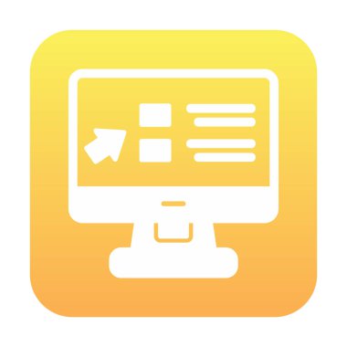 Basit Online Course Üniversitesi simgesi, vektör illüstrasyonu