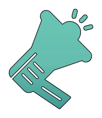 Megafon vektör illüstrasyonlu tanıtım konsepti simgesi