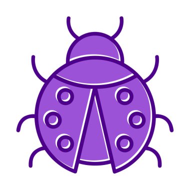  Basit düz uğur böceği işaret vektör çizimi 