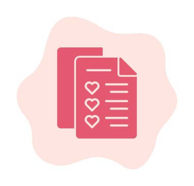 Dilek listesi. Web simgesi basit illüstrasyon 