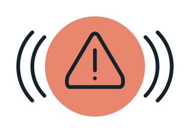 uyarı işareti simgesi, vektör illüstrasyonu  