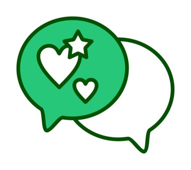 Basit konuşma balonu simgesi, vektör illüstrasyonu