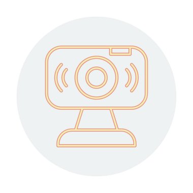 Web kamerası. Web simgesi basit illüstrasyon                   