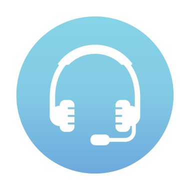 kulaklıklar düz simge, vektör illüstrasyonu