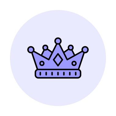 Taç. Web simgesi basit illüstrasyon