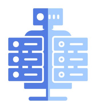 Ağ sunucu simgesinin vektör illüstrasyon tasarımı