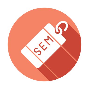 sem etiket simgesi, vektör illüstrasyonu  