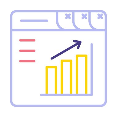 büyüme grafik simgesini, vektör çizim