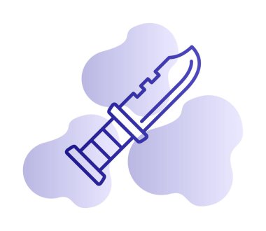 askeri bıçak ikonu vektör illüstrasyon sembolü tasarımı