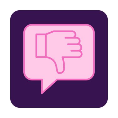 Hoşlanmıyorum. Web simgesi basit illüstrasyon 