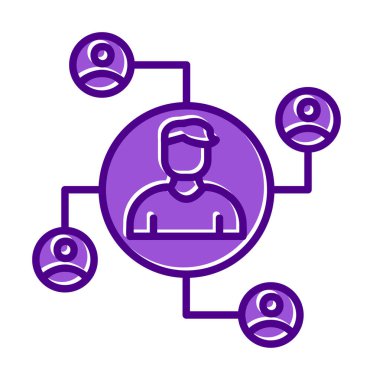 Vektör olarak Sosyal Ağ simgesi. Logotype