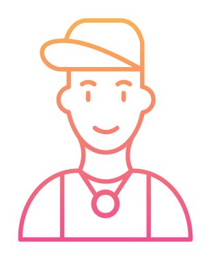 Hip Hop Man ikon vektör illüstrasyonu