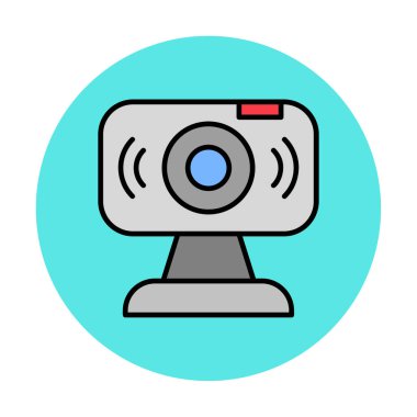 Web kamerası. Web simgesi basit illüstrasyon                   