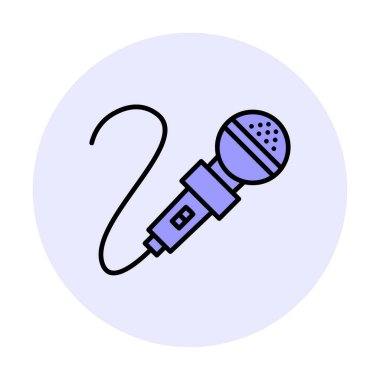 mikrofon web simge vektör çizim           