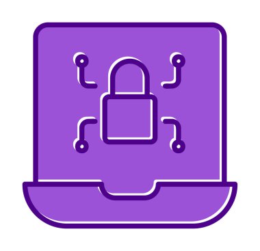 bilgisayar kilidi vektör illüstrasyonu 