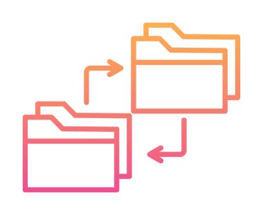 Basit Veri Kopyalama simgesi, vektör illüstrasyonu
