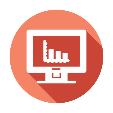 Basit Analitik simge, vektör illüstrasyonu